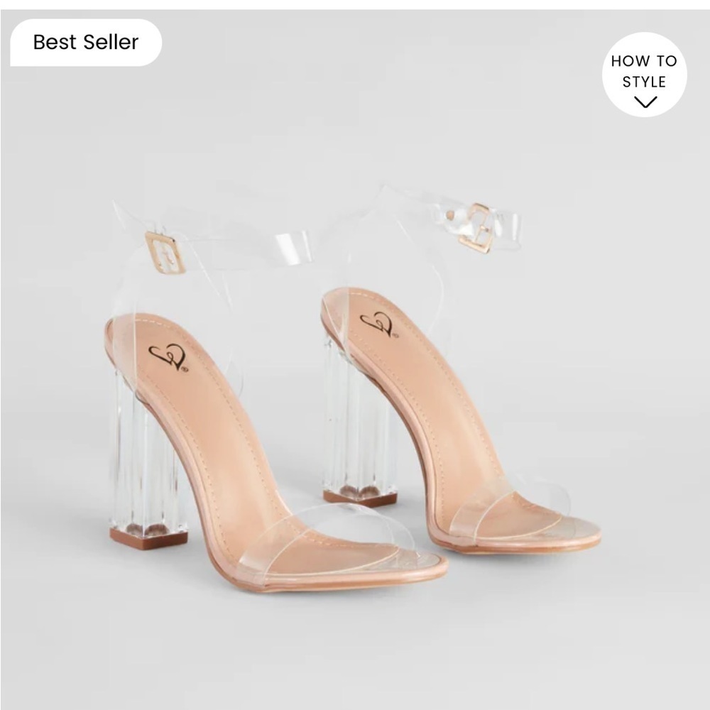 Clearly On Trend Lucite Block Heels